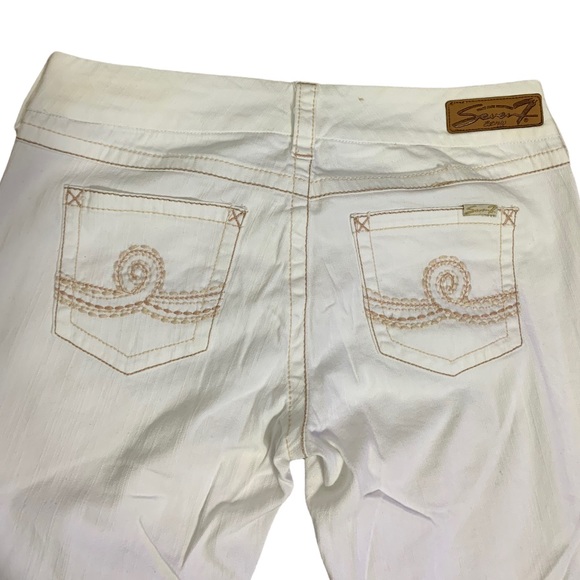 Seven7 Ladies Bootcut White Jeans Sz 10 - Picture 6 of 8
